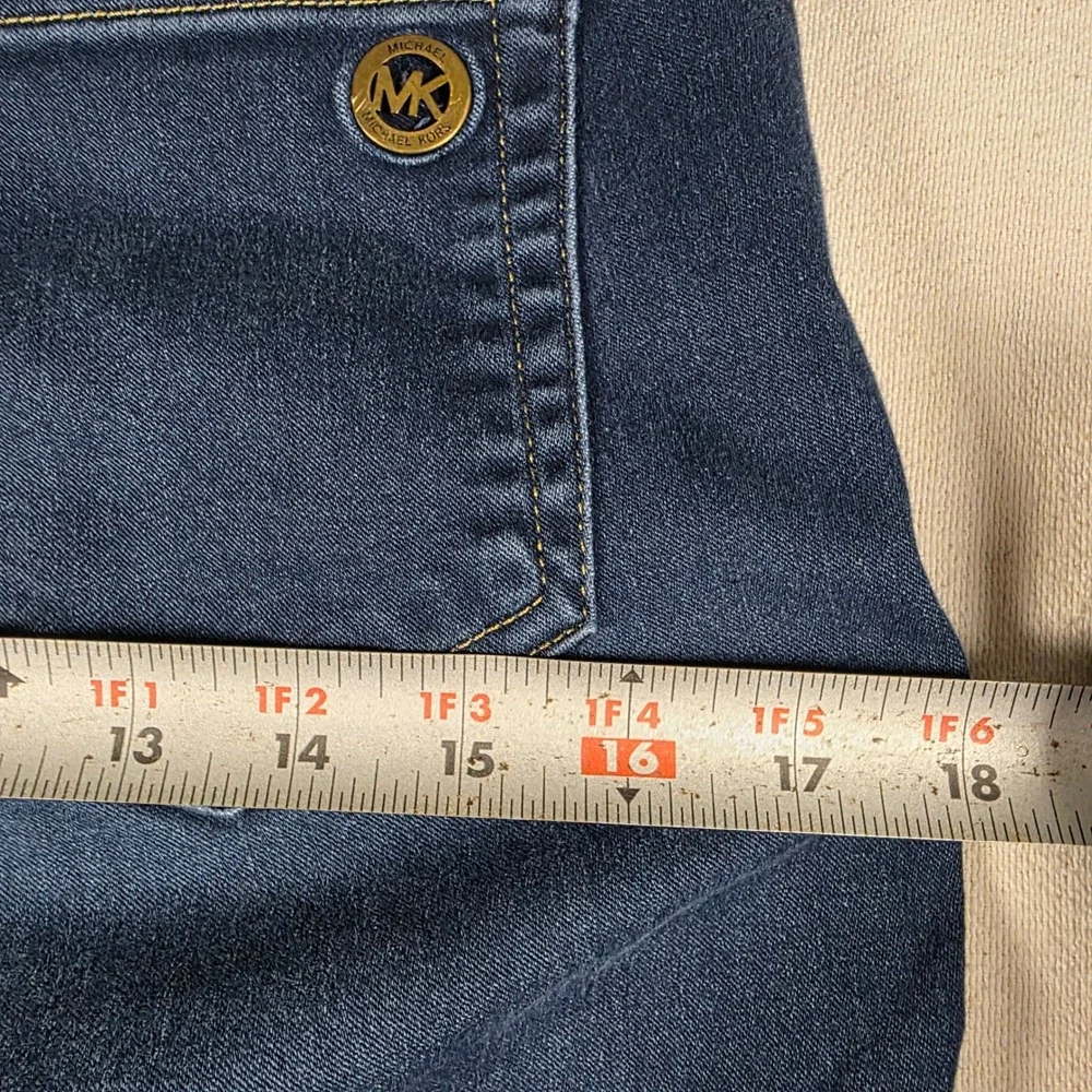 Michael Kors Womens Skinny Jeans Dark Indigo Blue Stretch Denim Size 8